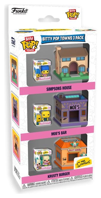 PRE ORDINE - The Simpsons Bitty POP! Towns Vinyl Figure 3-Pack Springfield