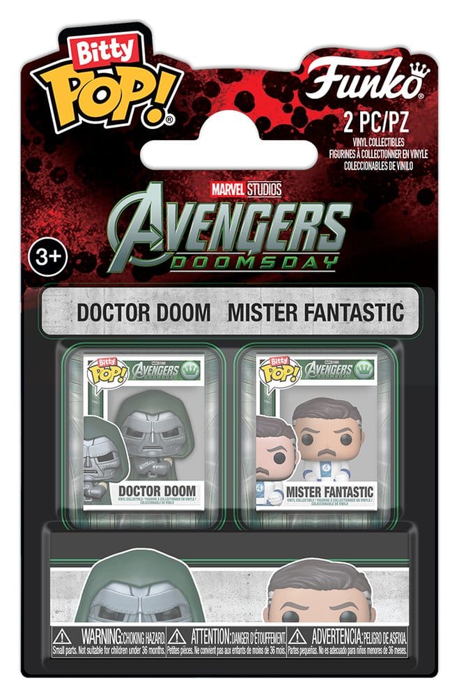 PRE ORDINE - Marvel Bitty POP! Mini Figures 2-Pack Doctor Doom & Mister Fantastic 2 cm