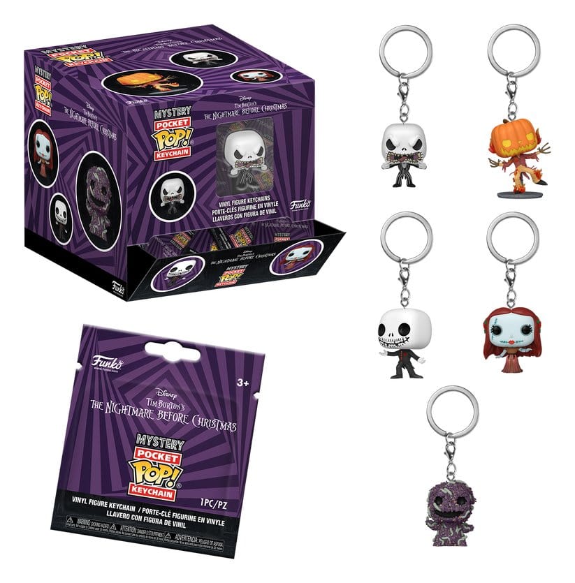 PRE ORDINE - Nightmare before Christmas POP! Vinyl Keychains 4 cm Display (12)