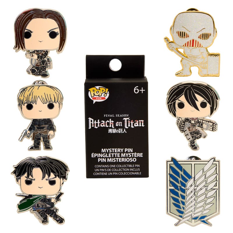 PRE ORDINE - Attack on Titan Loungefly Enamel Pins Blind S4 Character Display (12)