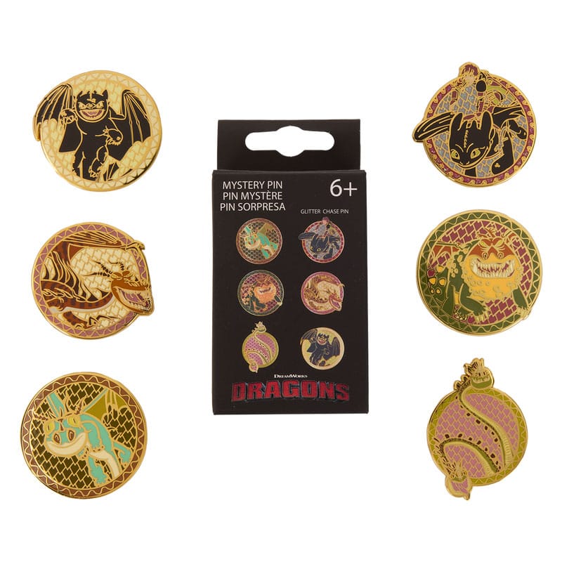 How to train your Dragon by Loungefly Enamel Pins Blind Box Toothless Various Poses Display (12)