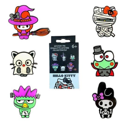 PRE ORDINE - Hello Kitty by Loungefly Enamel Pins Blind Box Halloween Display (12)