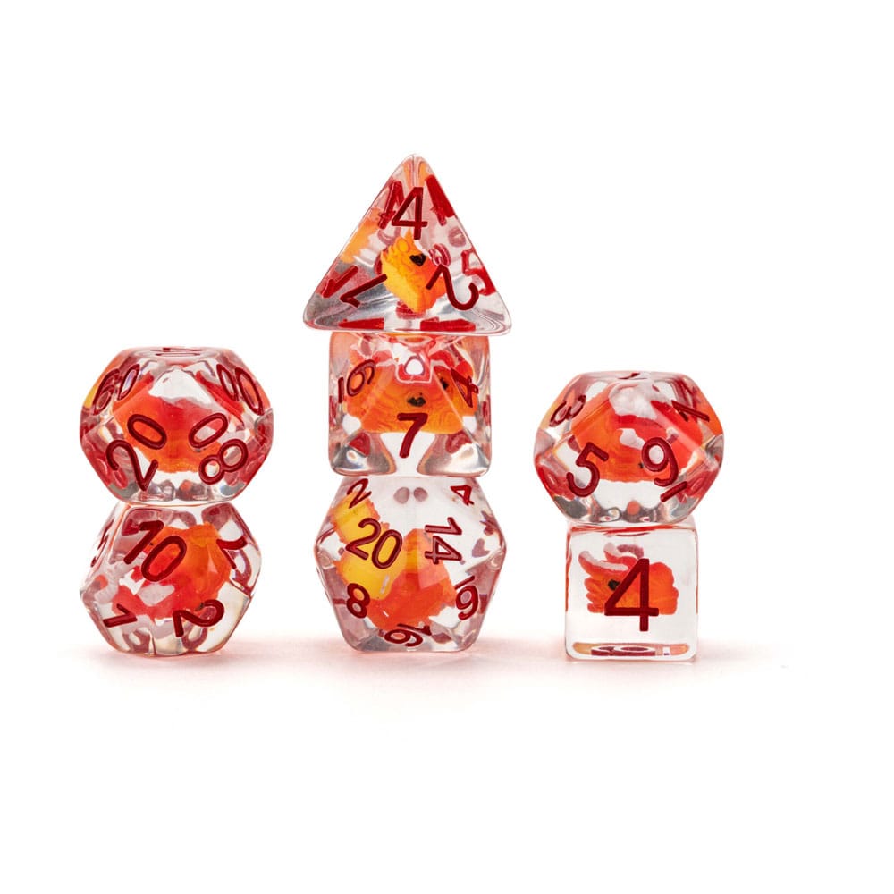 PRE ORDINE - Dragon Storm Inclusion Dice Set Red Dragon (7)