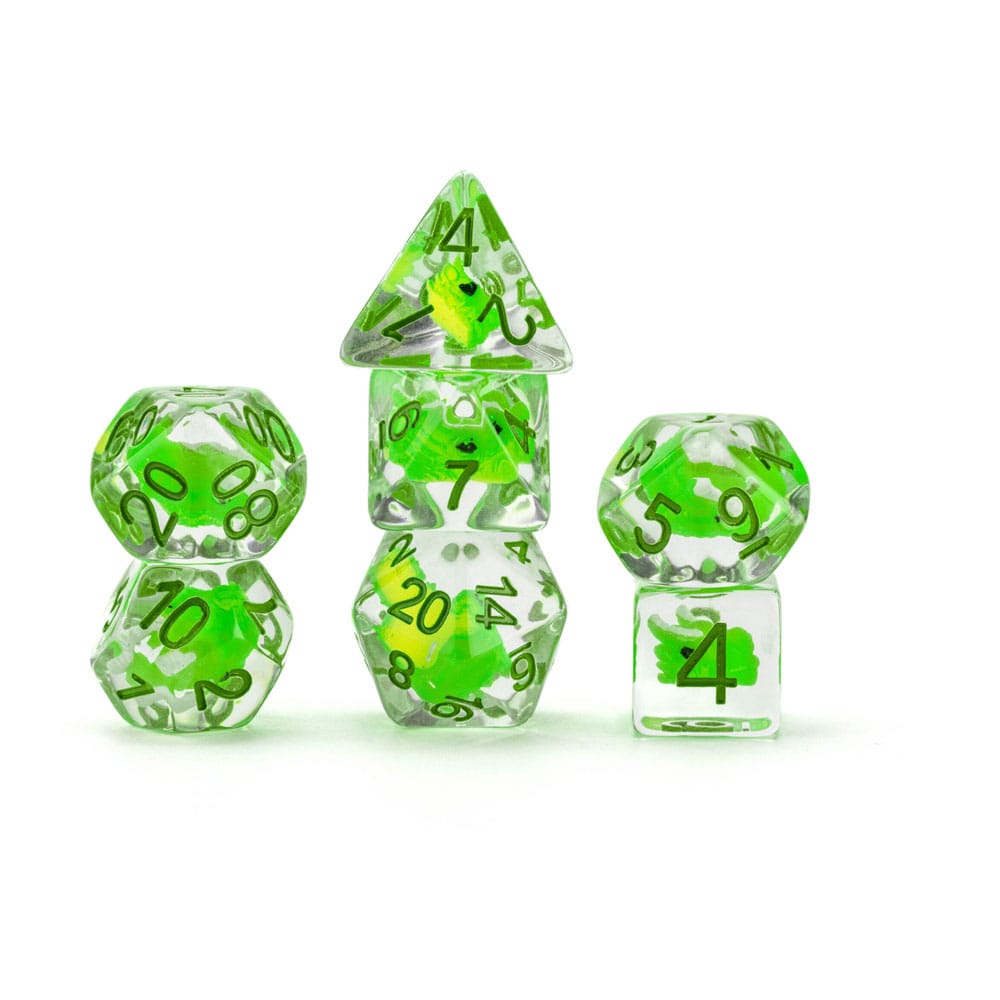 PRE ORDINE - Dragon Storm Inclusion Dice Set Green Dragon (7)