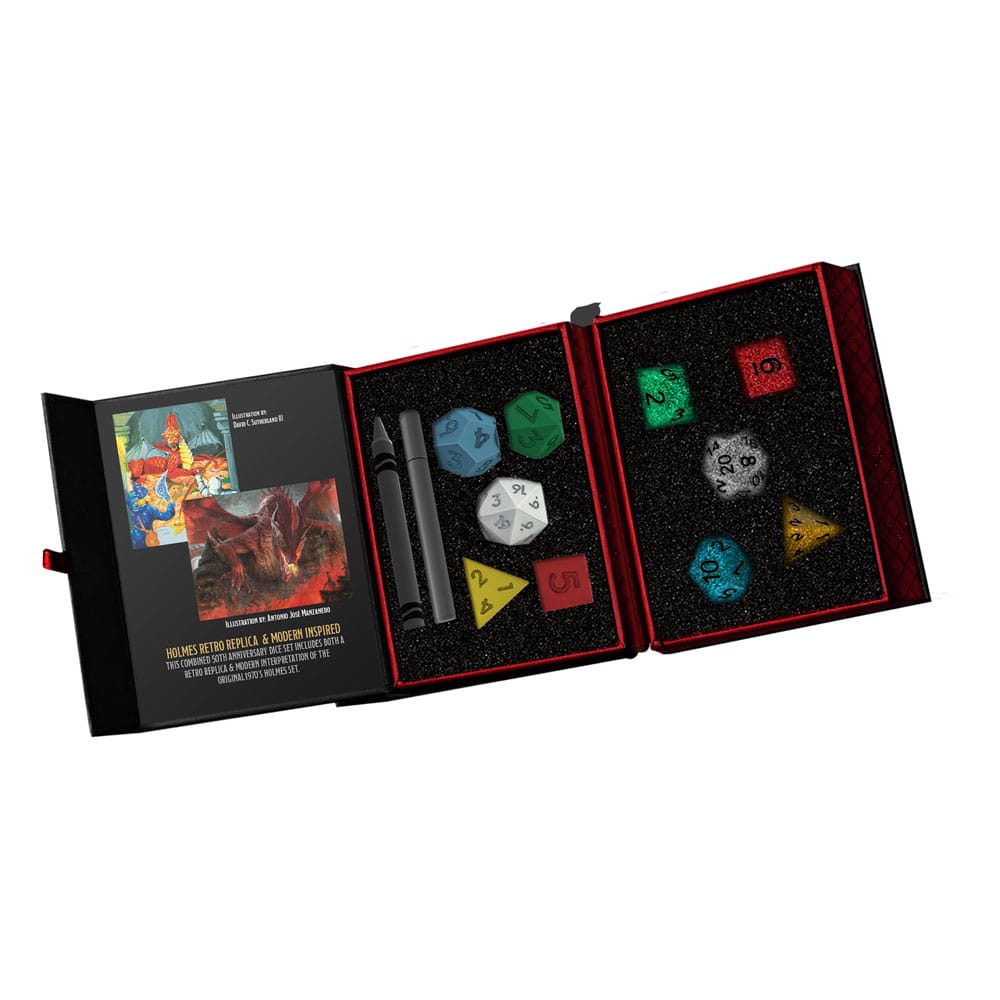 PRE ORDINE - Dungeons & Dragons Dice Set 50th Anniversary: Then & Now (Holmes Retro Replica & Modern Holmes Inspired)