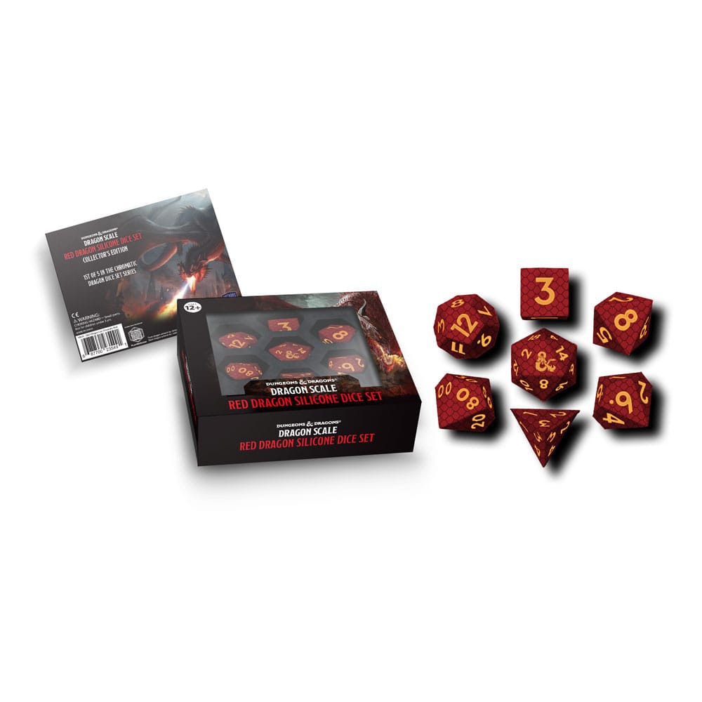 PRE ORDINE - Dungeons & Dragons Premium Silicon Dice Set Dragon Scale Red (7)