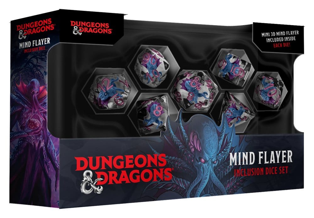 PRE ORDINE - Dungeons & Dragons Monsters Resin Inclusion Dice Set Mind Flayer (7)