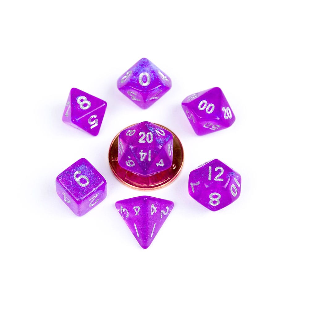 PRE ORDINE - FanRoll Mini Dice Set Stardust Purple (7)