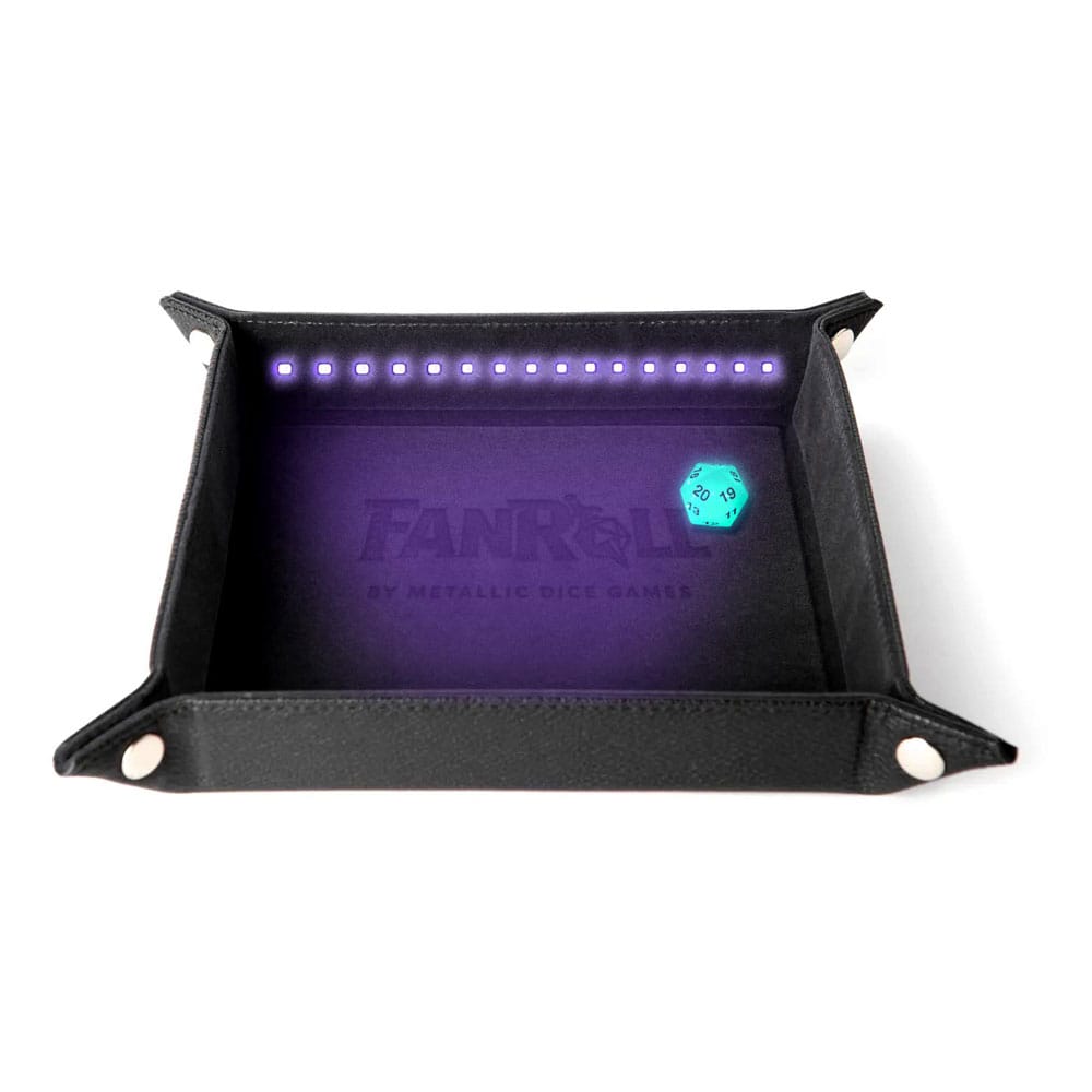 PRE ORDINE - FanRoll Shadowlight Folding Blacklight Dice Tray Black