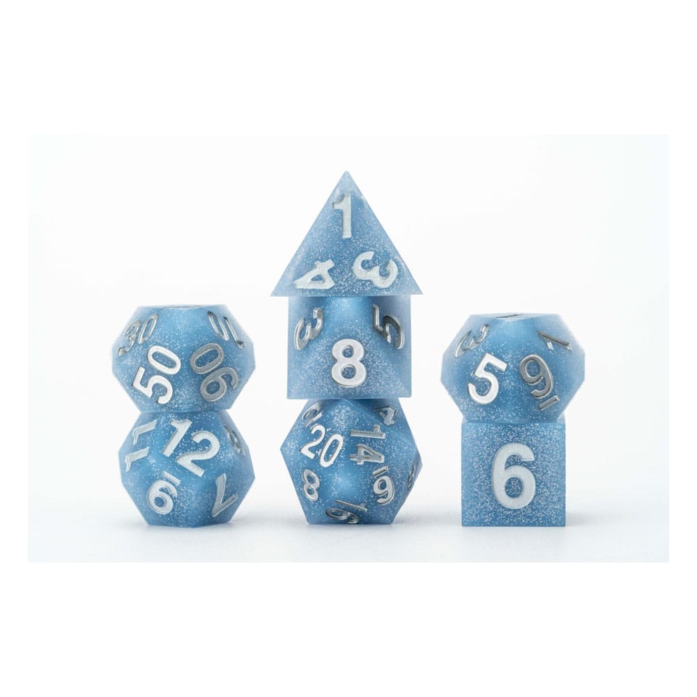PRE ORDINE - FanRoll Sharp Edge Silicone Dice Set Glacial Debris (7)
