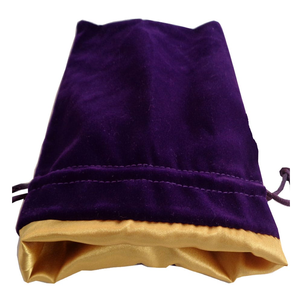 PRE ORDINE - FanRoll Dice Bag Velvet Purple with Gold Satin Small