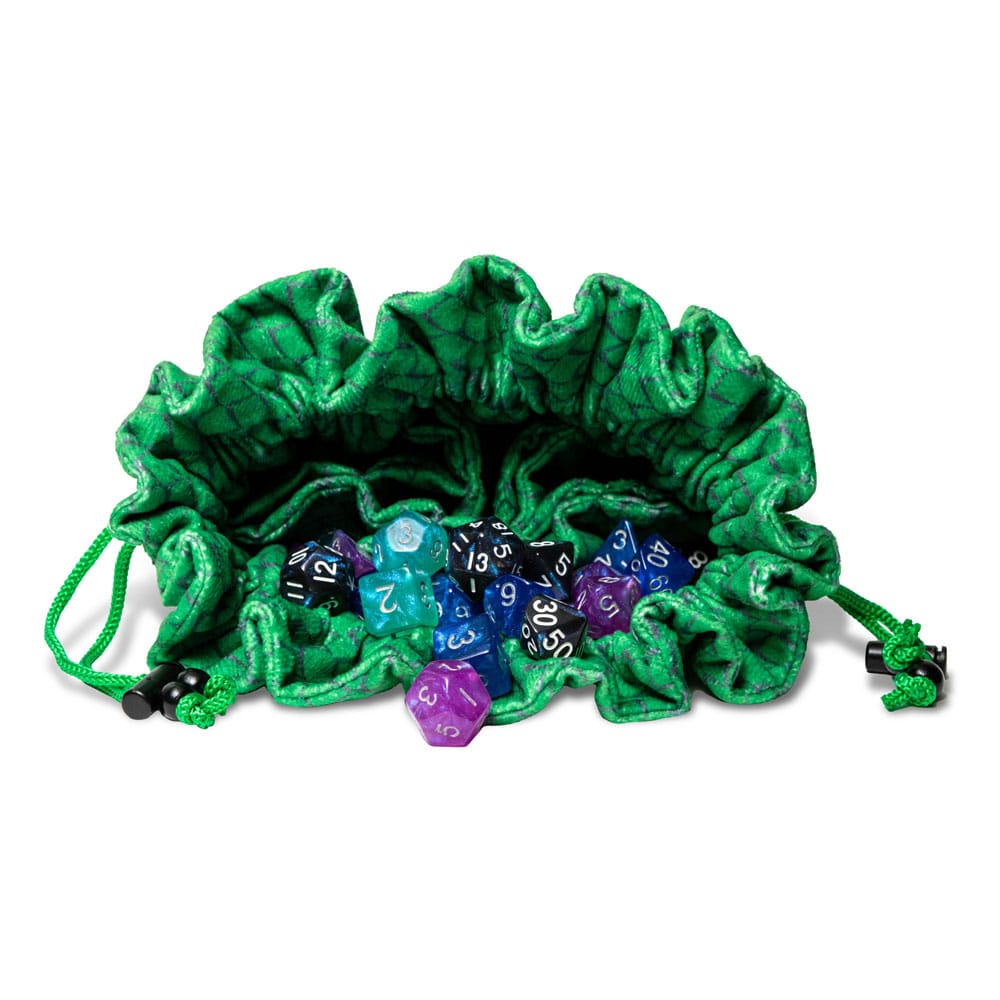 PRE ORDINE - Dragon Storm Dice bag with compartments Green Dragon Scales