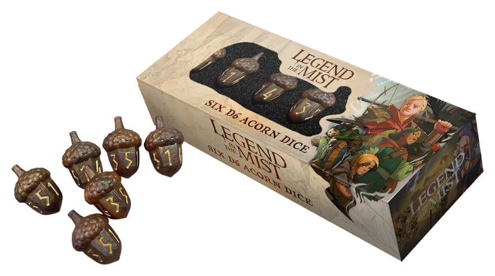 PRE ORDINE - FanRoll Legend in the Mist Dice Set D6 Resin Acorn (6)