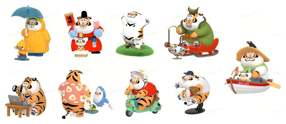 PRE ORDINE - Alexander The Fat Tiger Blind Box Mini Figures Tiger Cub Diaries Display (8)