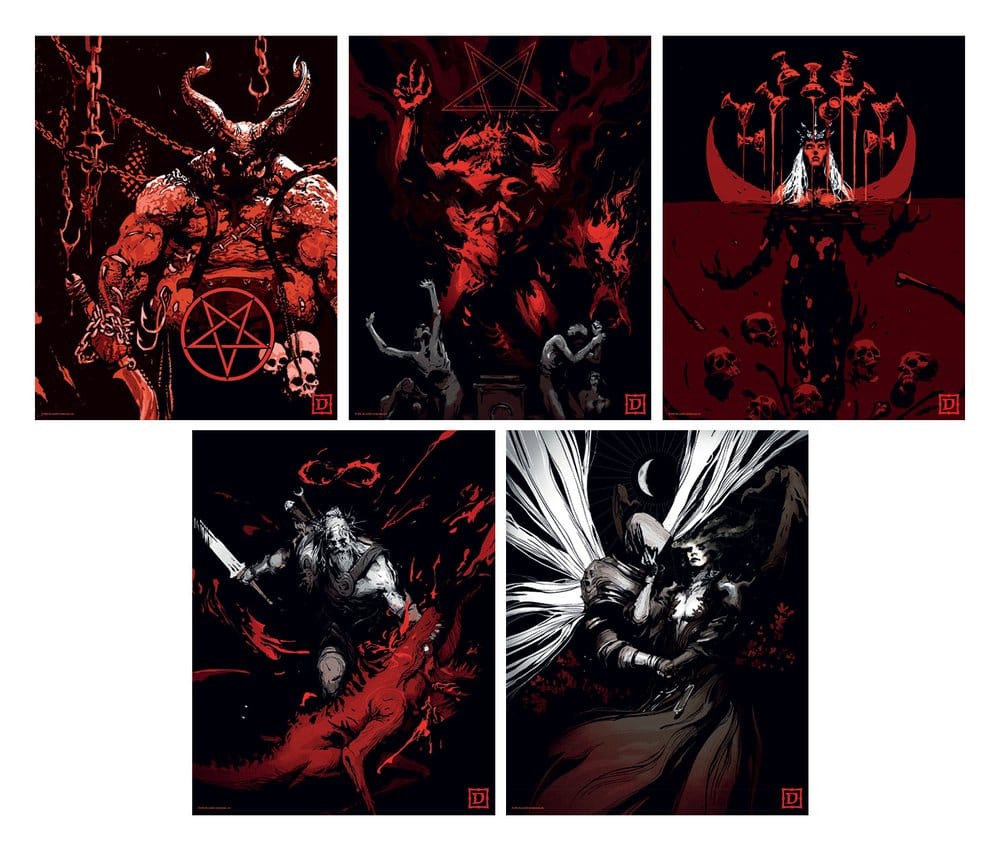 PRE ORDINE - Diablo Art Print Set of Five Limited Edition 36 x 28 cm