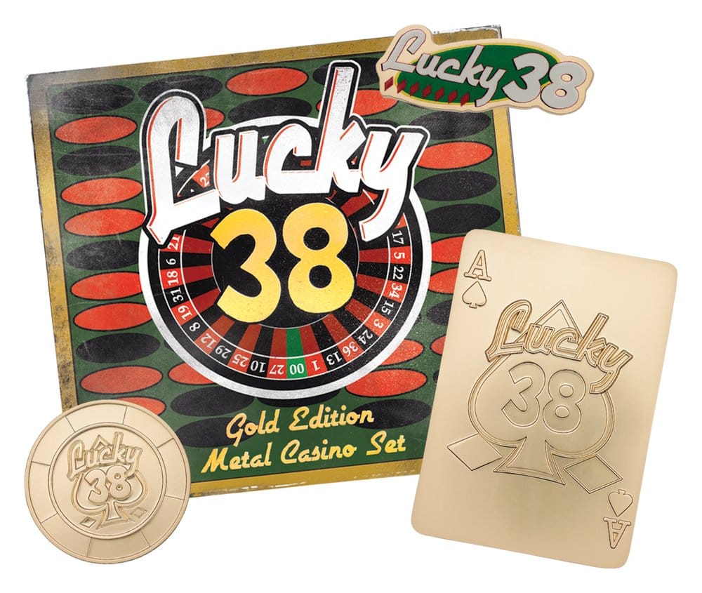 PRE ORDINE - Fallout: New Vegas Replica Lucky 38 Imitation Gold Casino Set Limited Edition