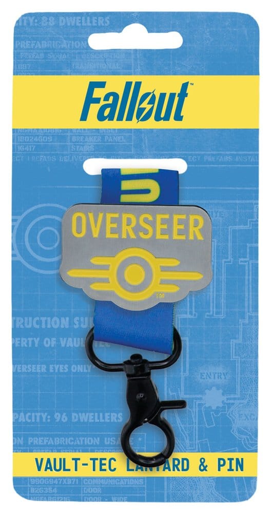 PRE ORDINE - Fallout Vault-Tec Overseer Lanyard & Pin Badge Set