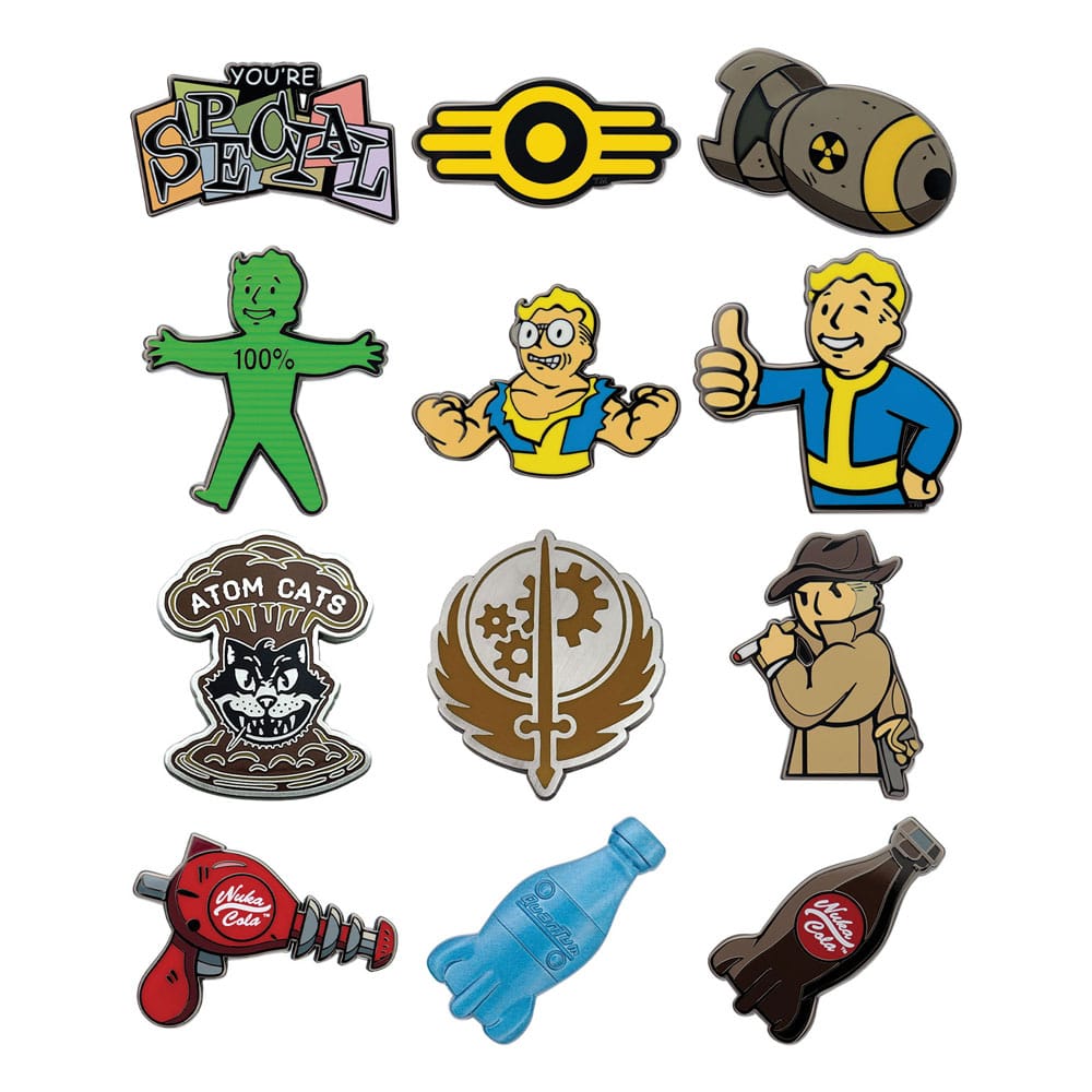 PRE ORDINE - Fallout World Pin Badge Mystery Pin Badge Volume 2 Display (12)