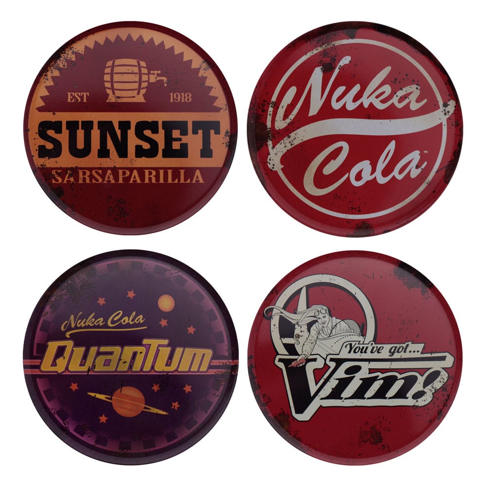 PRE ORDINE - Fallout Coaster 4-Pack Metal Drinks