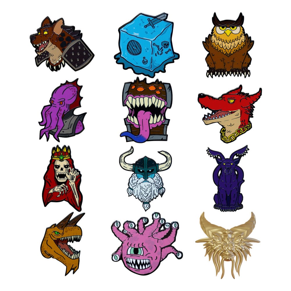 PRE ORDINE - Dungeons & Dragons World Pin Badge Display 50th Anniversary Mystery Pin Badge (12)