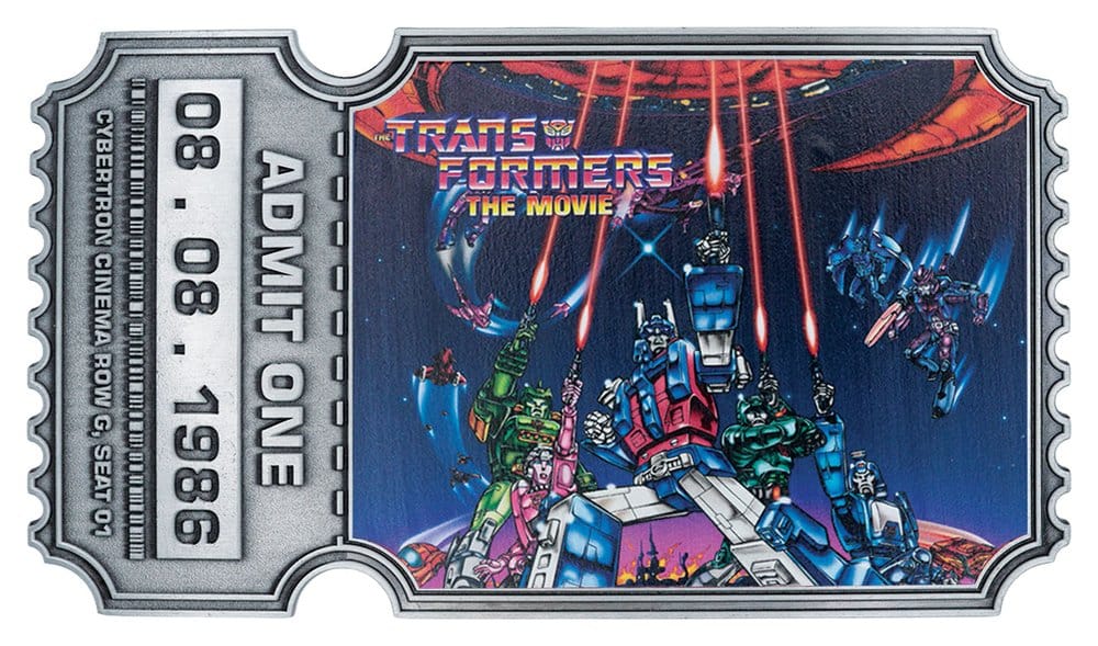 PRE ORDINE - Transformers Replica The Movie 40th Anniversary Movie Ticket Limited Edition 9 x 16 cm