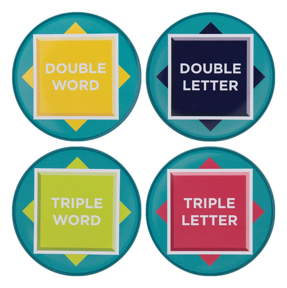 PRE ORDINE - Scrabble Coaster 4-Pack Printed Metal