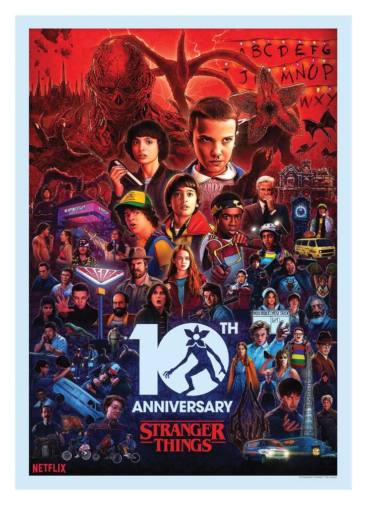 PRE ORDINE - Stranger Things Art Print 10th Anniversary Limited Edition 21 x 42 cm
