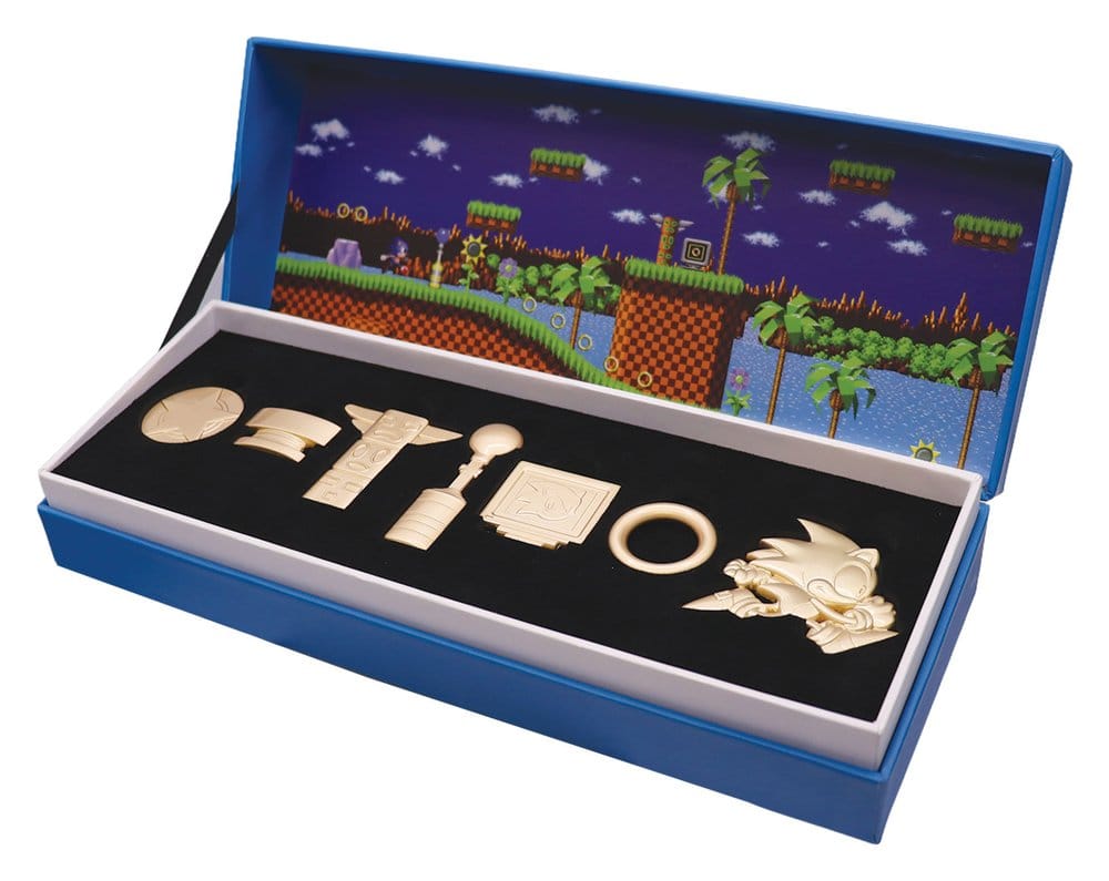 PRE ORDINE - Sonic the Hedgehog Replica Commemorative Icons Set Limited Edition 10 x 28 x 4 cm