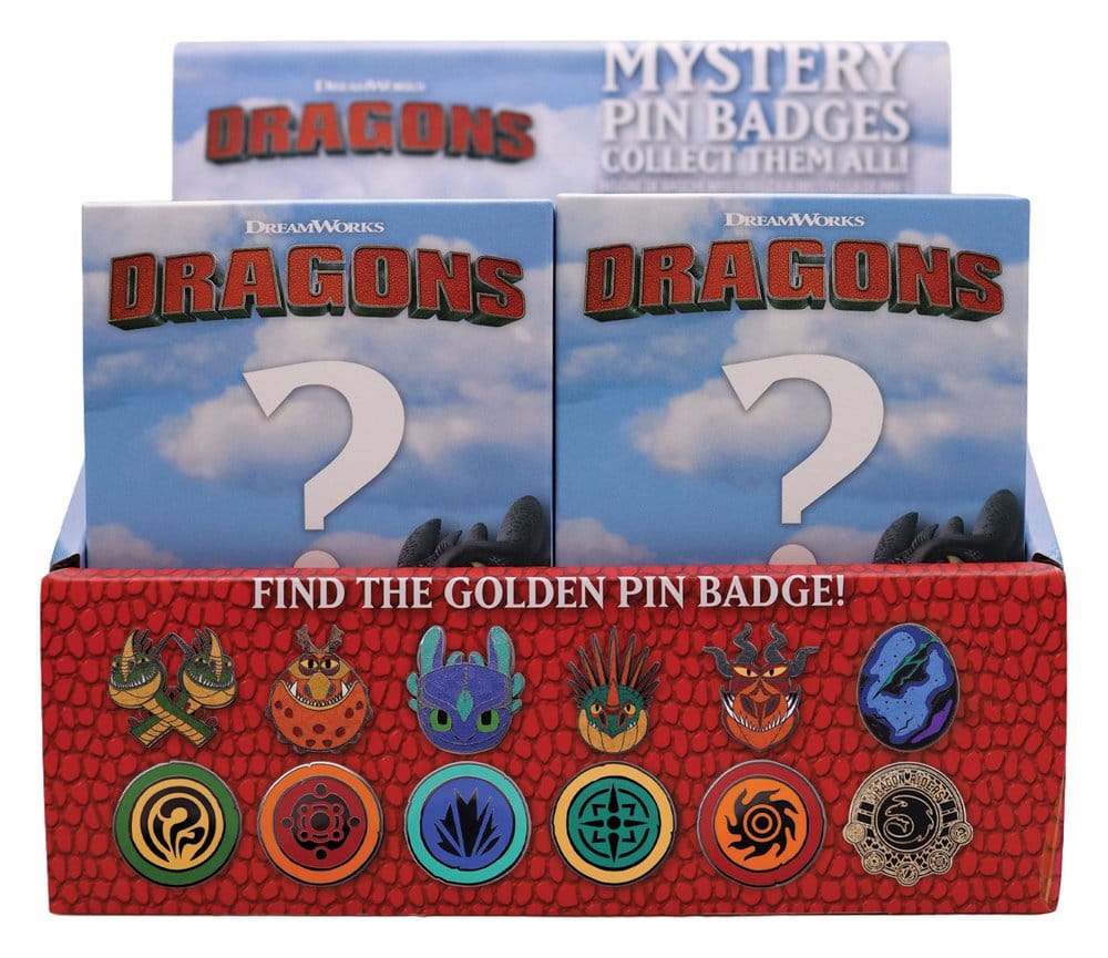 PRE ORDINE - How to Train Your Dragon Mystery Pin Badges Blind Box Display (12)