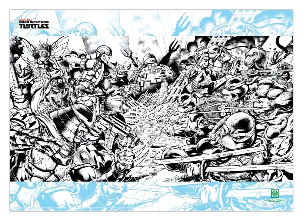 PRE ORDINE - Teenage Mutant Ninja Turtles Art Print Comic Limited Edition 42 x 30 cm