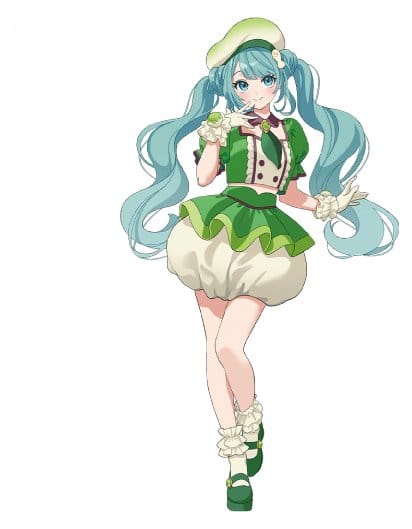 PRE ORDINE - Hatsune Miku x Tirol Choco Collaboration PVC Figure Matcha Mochi Ver. 19 cm