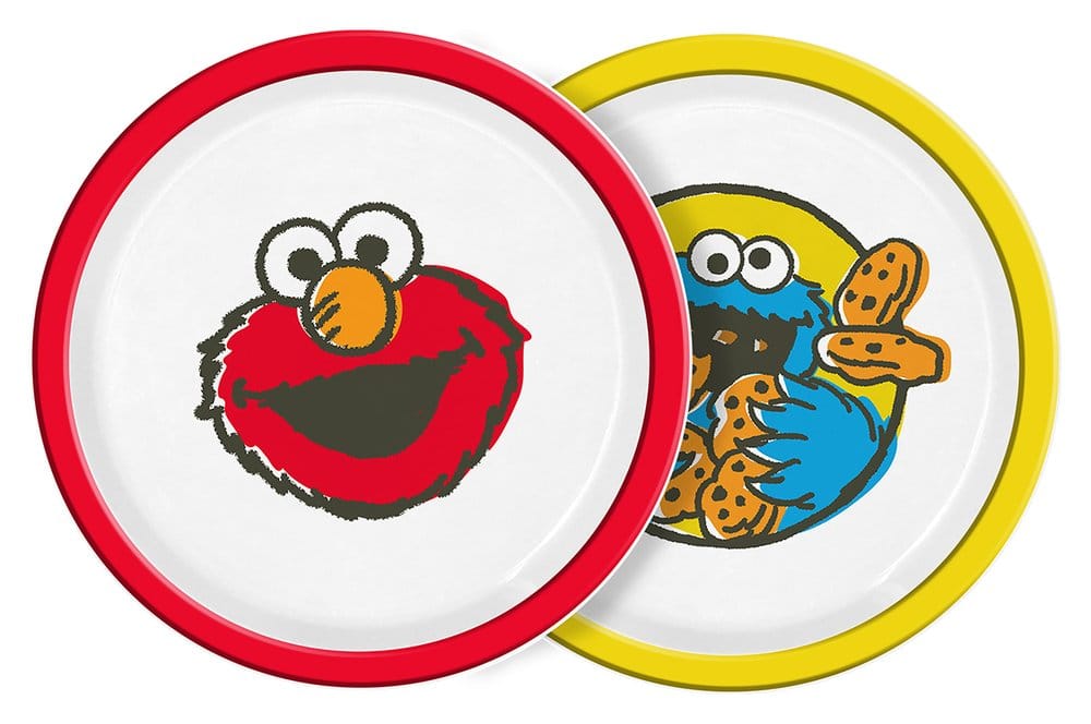 PRE ORDINE - Sesame Street Plate Vintage Kids 2-Pack 22 cm