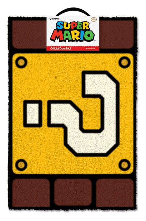 Super Mario Doormat Question Mark Block 40 x 60 cm