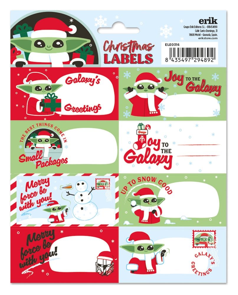 PRE ORDINE - Star Wars Self-Adhesive Labels Christmas
