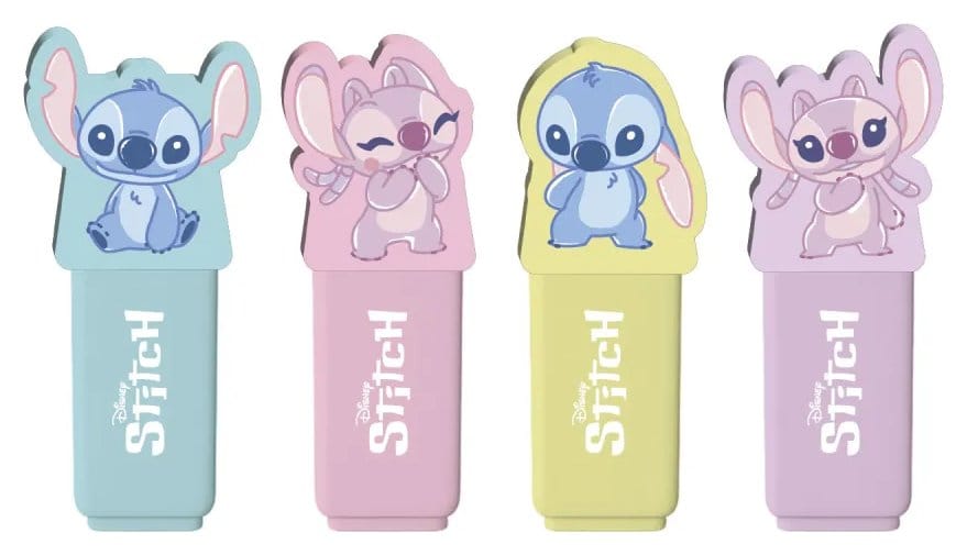 PRE ORDINE - Stitch Set of 4 Highlighters with Topper