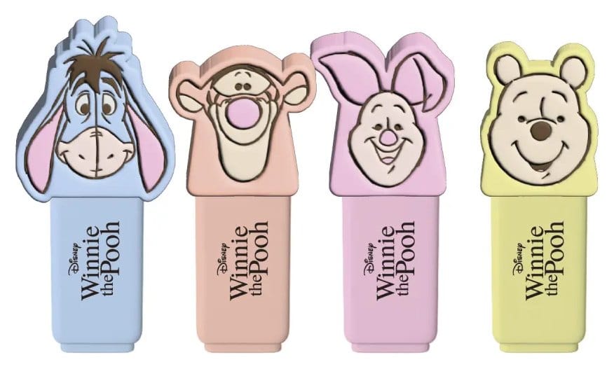 PRE ORDINE - Disney Winnie the Pooh Set of 4 Highlighters with Topper