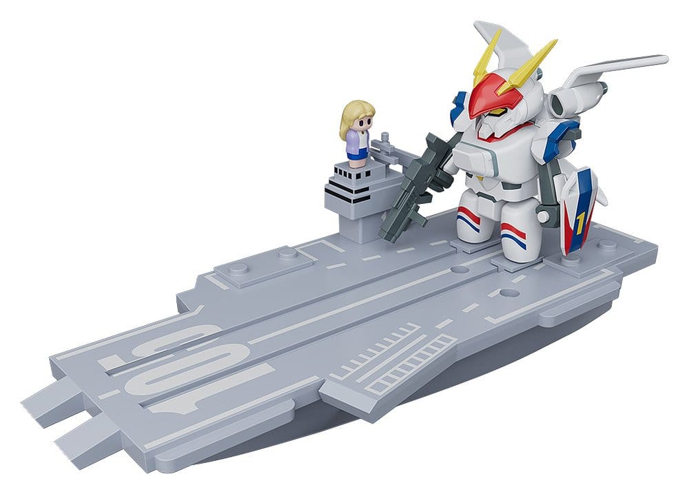 PRE ORDINE - Metal Armor Dragonar Brickroid Action Figure Dragonar-1 (Opening Ver.) & Carrier Set 5 cm