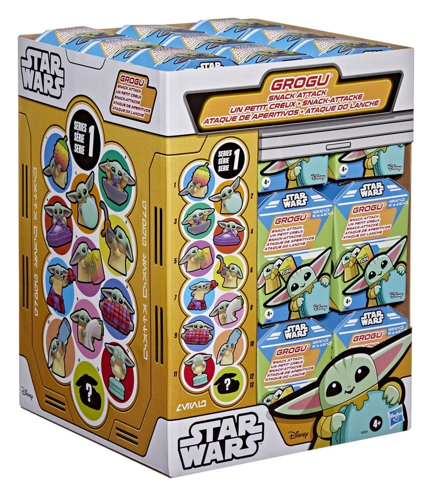 PRE ORDINE - Star Wars Mini Figures 4 cm Grogu Snack Attack Series 1 Blind Box Display (24)