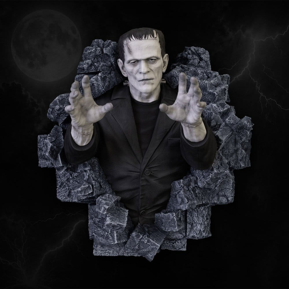 PRE ORDINE - Frankenstein Wall Sculpture Classic Horror Edition Half Scale 48 cm