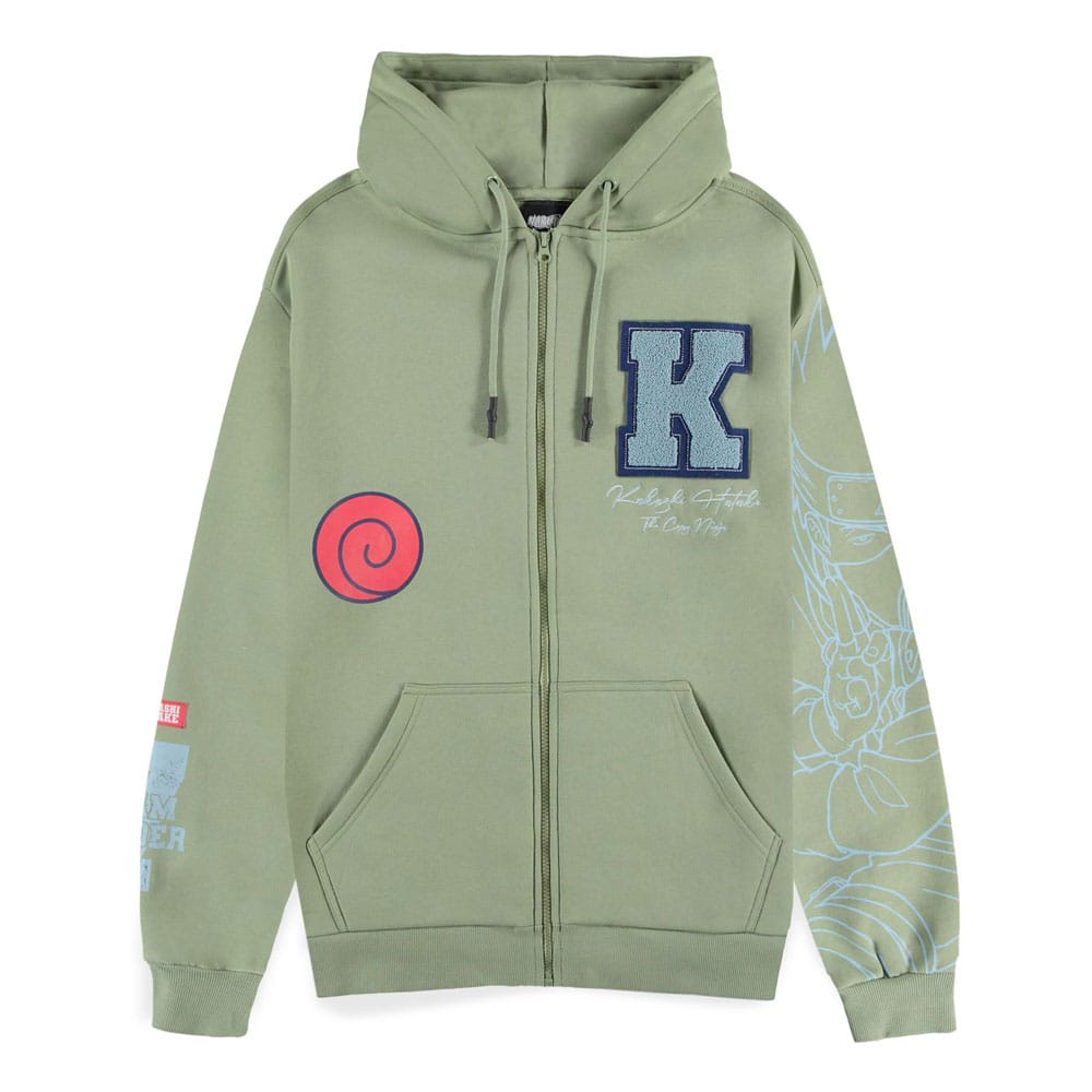 Naruto Zipper Hoodie Kakashi Size S