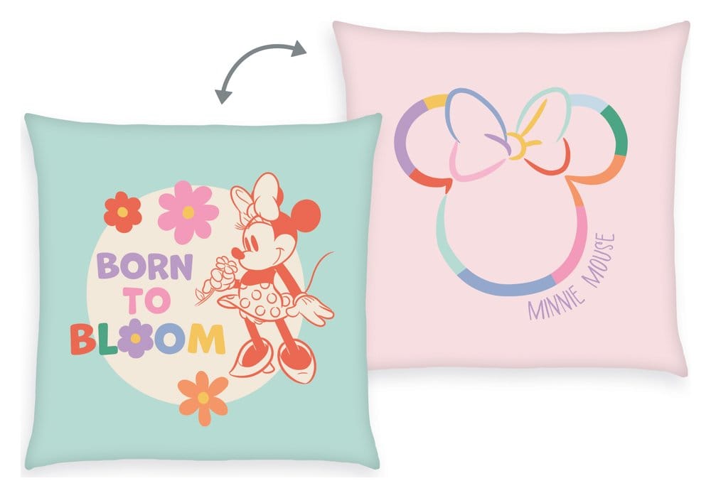 PRE ORDINE - Disney Soft Velboa Pillow Minnie Mouse Born to Bloom 40 x 40 cm