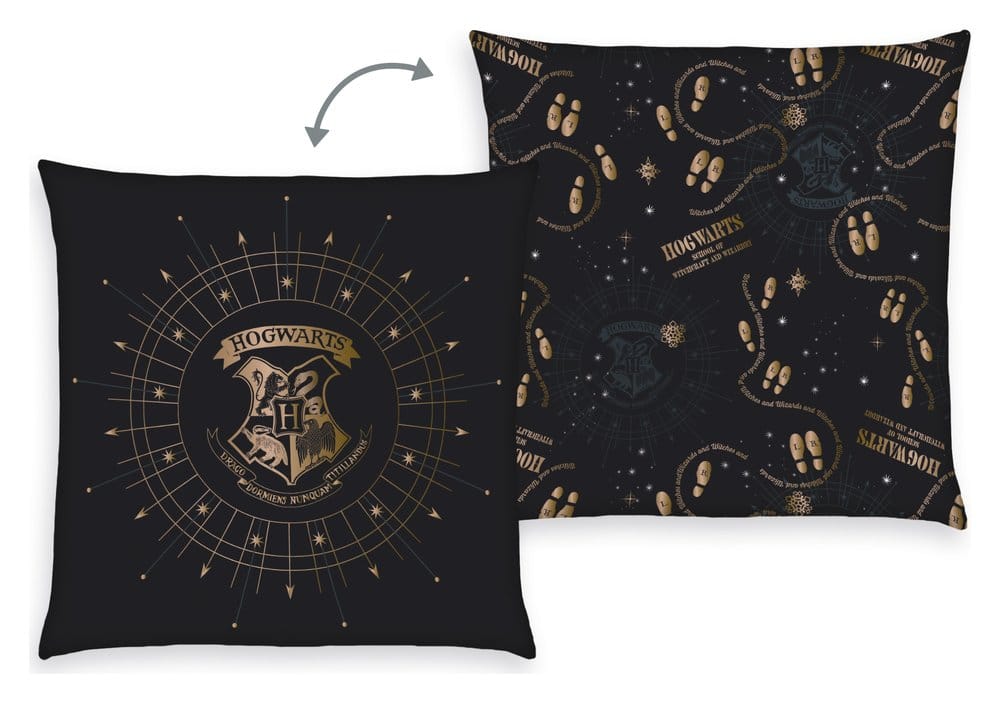 PRE ORDINE - Harry Potter Pillow Hogwarts Crest & Marauder's Map 40 x 40 cm