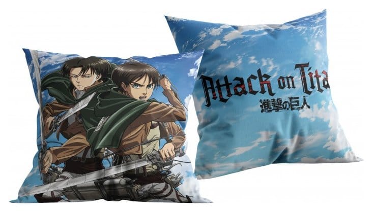 PRE ORDINE - Attack on Titan Pillow Blau 40x40 cm