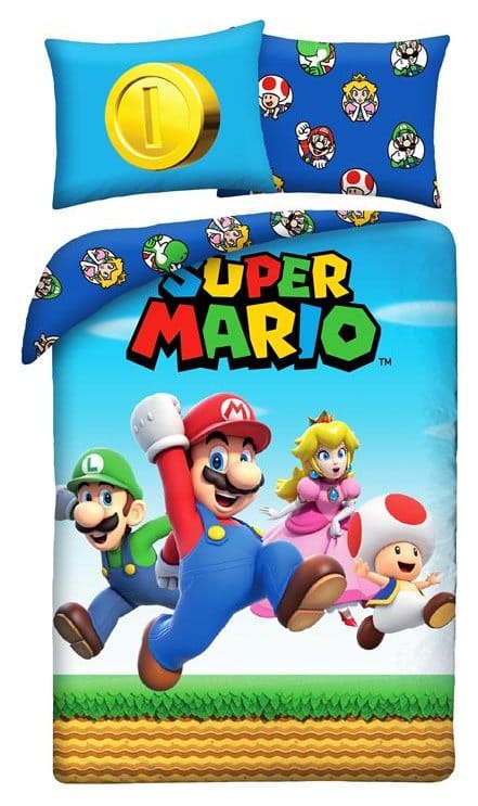 PRE ORDINE - Super Mario Duvet Set Ver. 5 140 x 200 cm / 70 x 90 cm