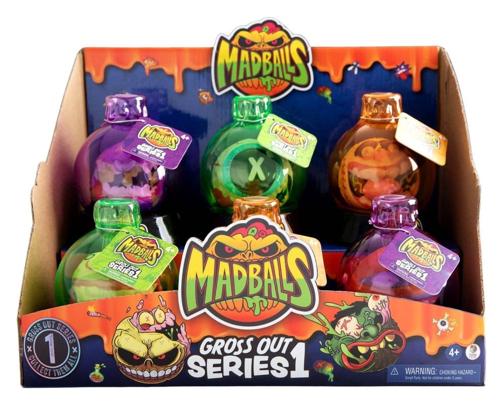 PRE ORDINE - Mad Balls Bouncy Balls Gross Out Series 1 Display (12)