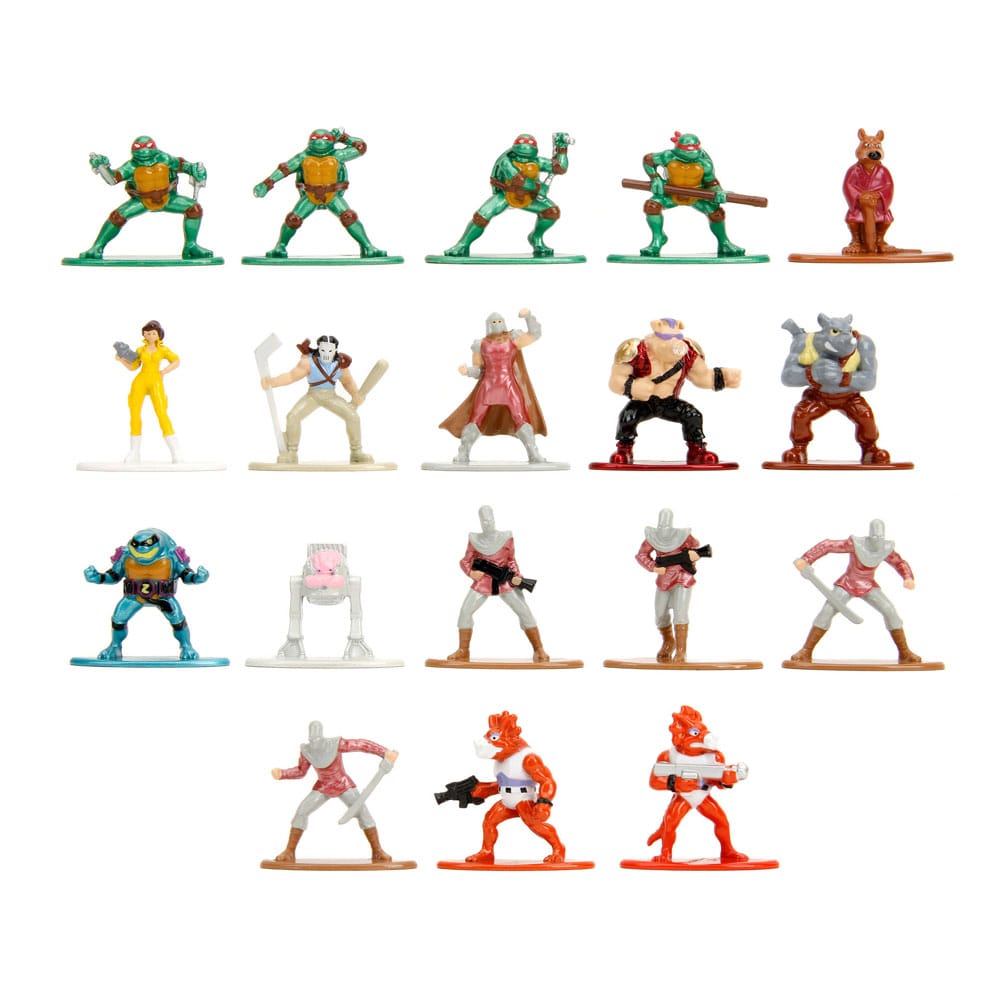 PRE ORDINE - Teenage Mutant Ninja Turtles Nano Metalfigs Diecast Mini Figures 18-Pack Wave 2 4 cm