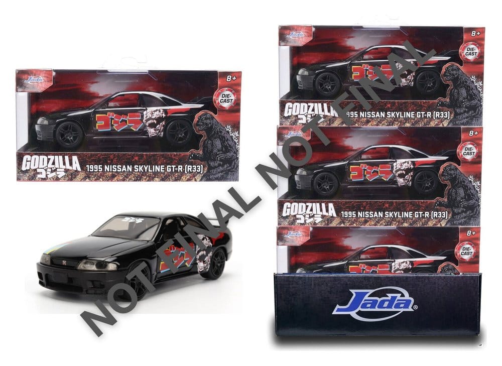 PRE ORDINE - Godzilla Diecast Model 1:32 Nissan Skyline GT-R R33 Assortment (6)