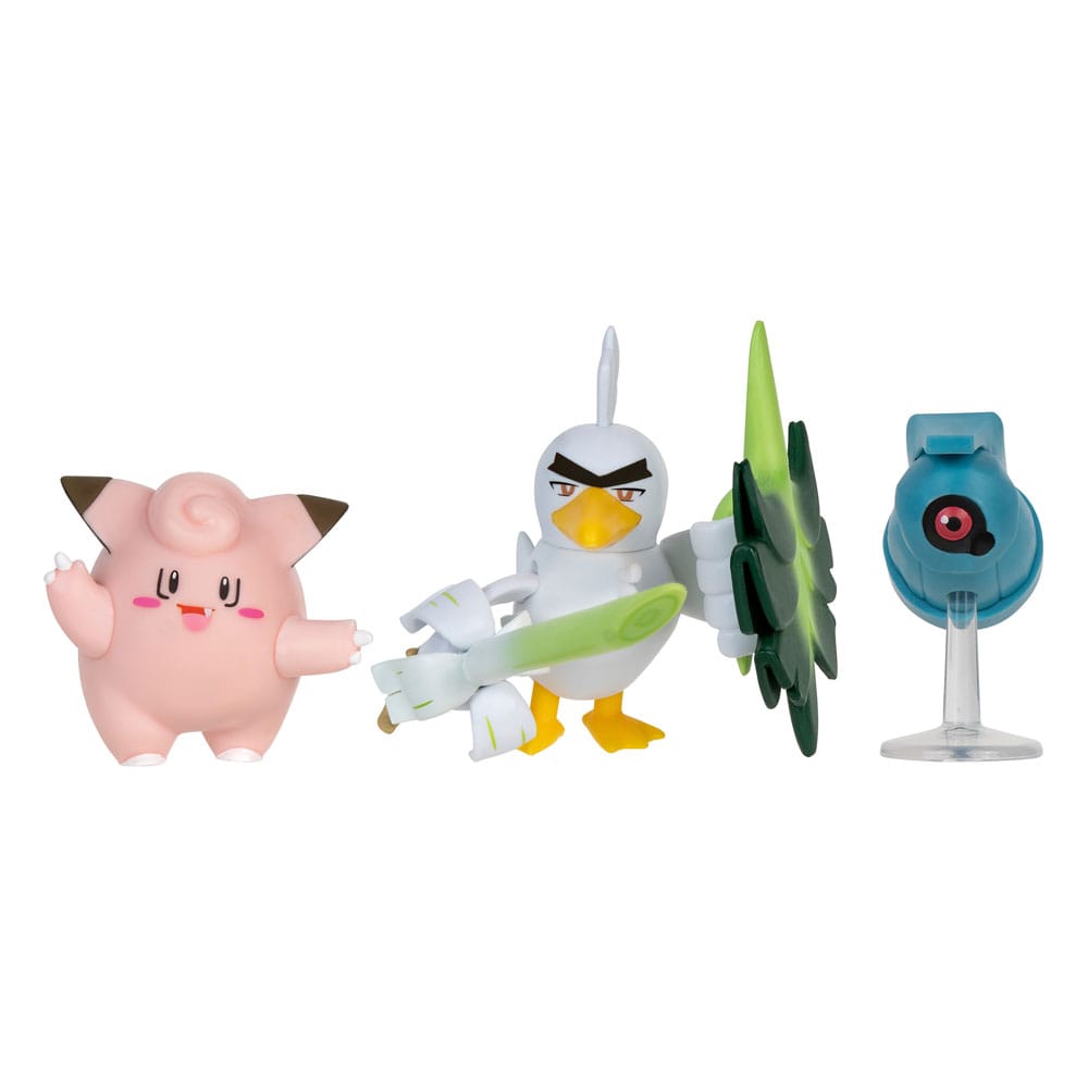 PRE ORDINE - Pokémon Battle Figure Set 3-Pack Clefairy, Beldum, Sirfetch'd 5 cm