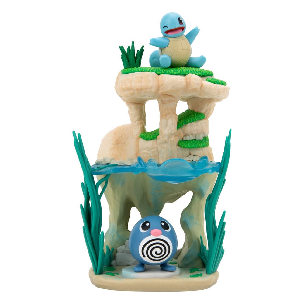 PRE ORDINE - Pokémon Environment Set Shoreside Lake & Poliwag & Squirtle 5 cm