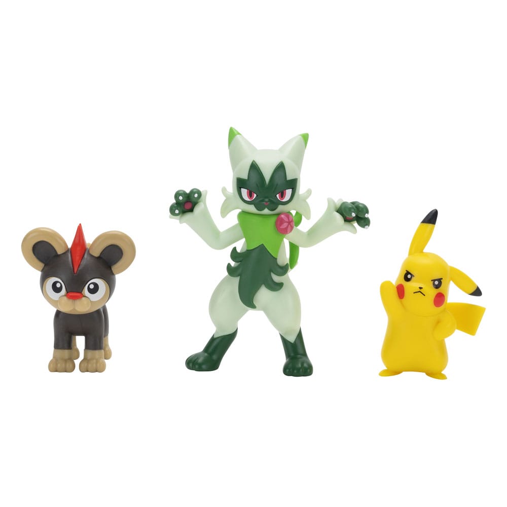 PRE ORDINE - Pokémon First Partner Battle Figure Set Figure 3-Pack Litleo, Pikachu & Floragato